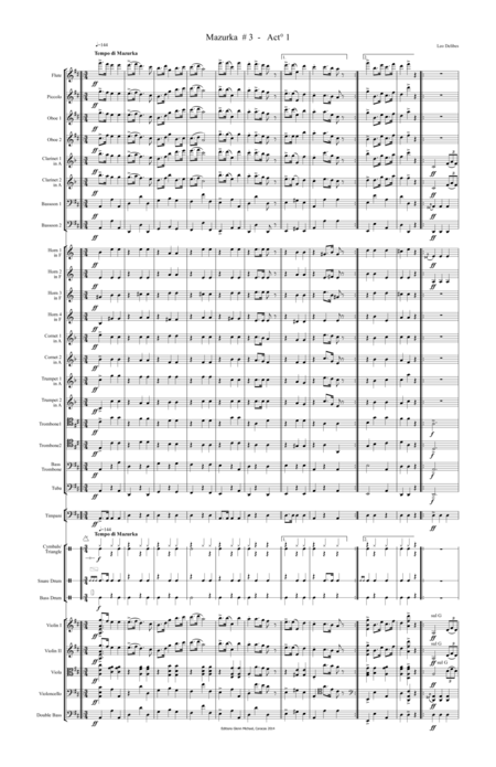 Coppelia Mazurka 3 For Orchestra Page 2