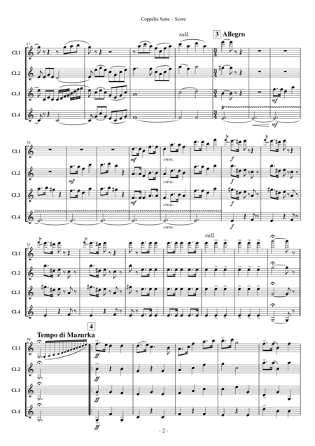 Coppelia Suite For Clarinet Quartet Page 2