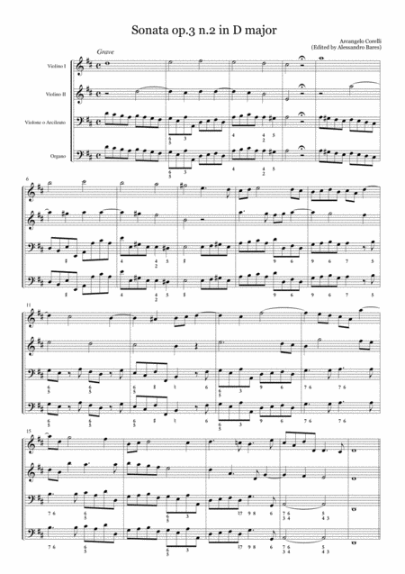 Corelli Sonata Op 3 N 2 In D Major Page 2