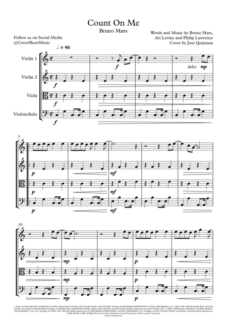 Count On Me String Quartet Page 2