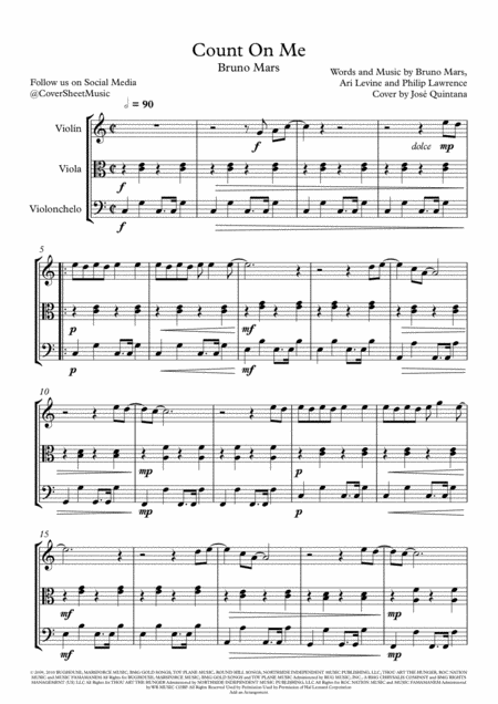 Count On Me String Trio Page 2