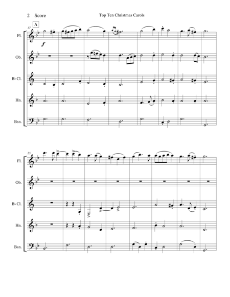 Coventry Carol For Woodwind Quintet Page 2