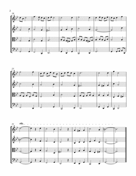 Coventry Carol String Quartet Score And Parts Page 2