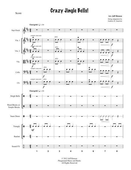 Crazy Jingle Bells For String Orchestra And Percussion Page 2