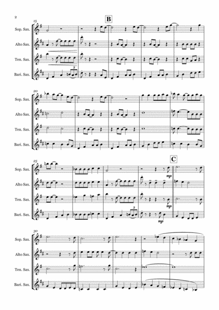 Crazy Little Thing Called Love By Queen Saxophone Quartet Satb Page 2