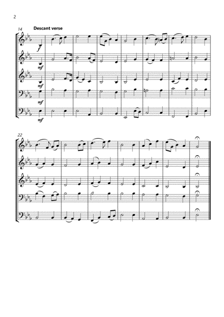 Crimond Hymn Tune For Brass Quintet With Descant Page 2