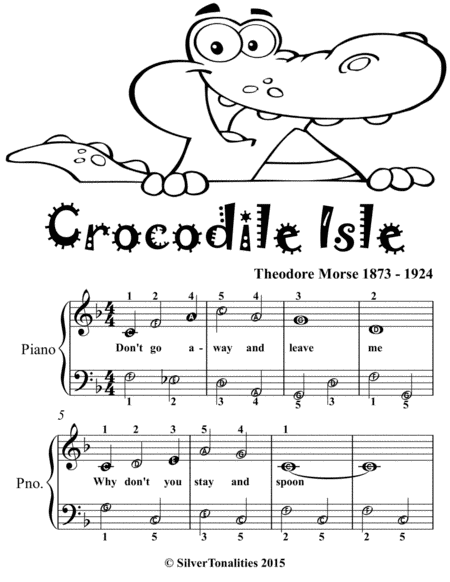 Crocodile Isle Easiest Piano Sheet Music For Beginner Pianists Tadpole Edition Page 2