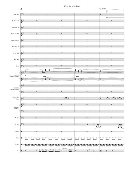 Cry For The Lost Chicago Full Score Set Of Parts Page 2