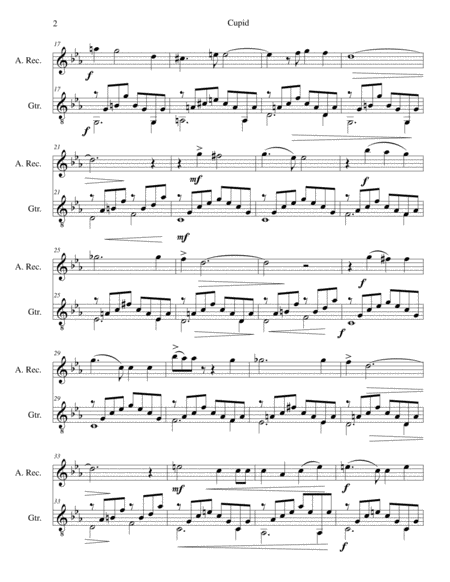 Cupid For Alto Recorder And Guitar Page 2