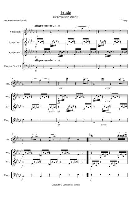 Czerny Etude For Percussion Quartet Page 2