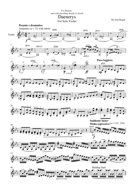 Daenerys For Solo Violin Page 2