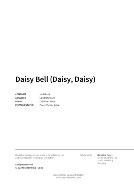 Daisy Bell Daisy Daisy Page 2