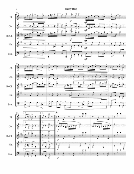 Daisy Rag Two Step F Heltman Woodwind Quintet Page 2