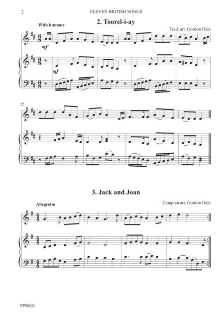 Dale Eleven British Songs For R E Corder Piano Page 2
