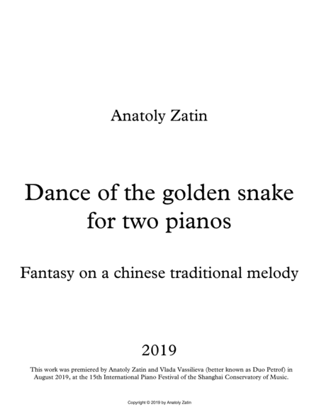Dance Of The Golden Snake For Two Pianos Page 2