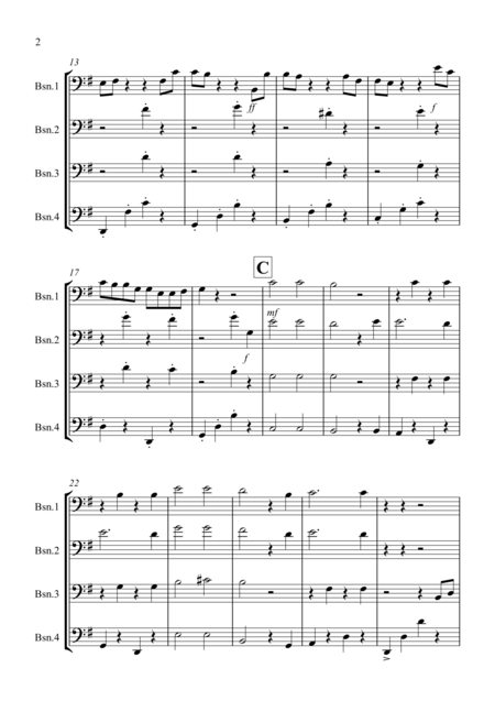 Dance Of The Hours For Bassoon Quartet Page 2