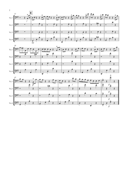 Dance Of The Hours For Cello Quartet Page 2