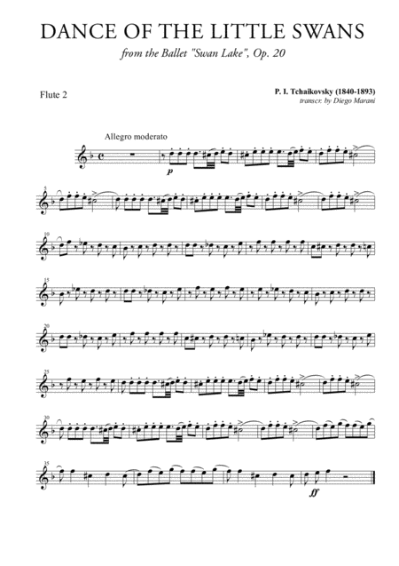 Dance Of The Little Swans For Flute Quartet Page 2