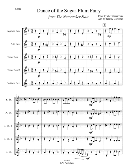 Dance Of The Sugar Plum Fairy For Saxophone Quintet Sattb Or Aattb Page 2
