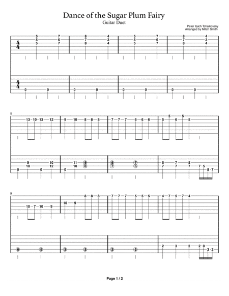 Dance Of The Sugar Plum Fairy From The Nutcracker For Ez Guitar Duet Page 2