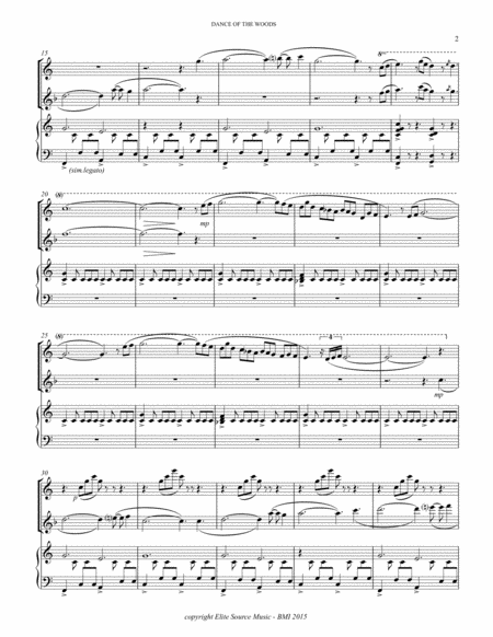 Dance Of The Woods Trio For Flute Alto Flute And Piano Page 2