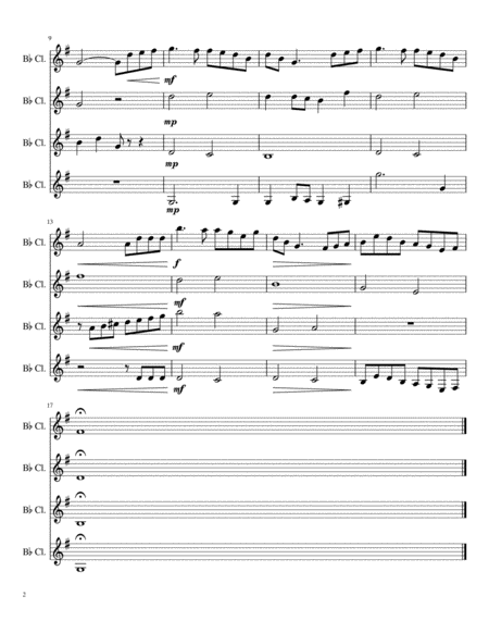 Danny Boy Clarinet Quartet Page 2