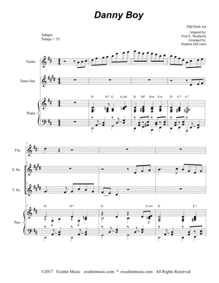 Danny Boy Duet For Soprano And Tenor Saxophone Page 2