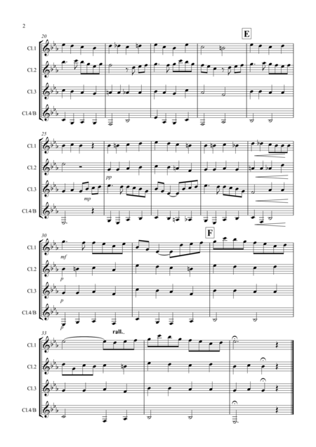 Danny Boy For Clarinet Quartet Page 2