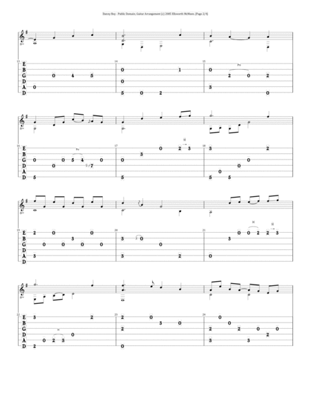 Danny Boy For Fingerstyle Guitar Tuned Drop D Page 2