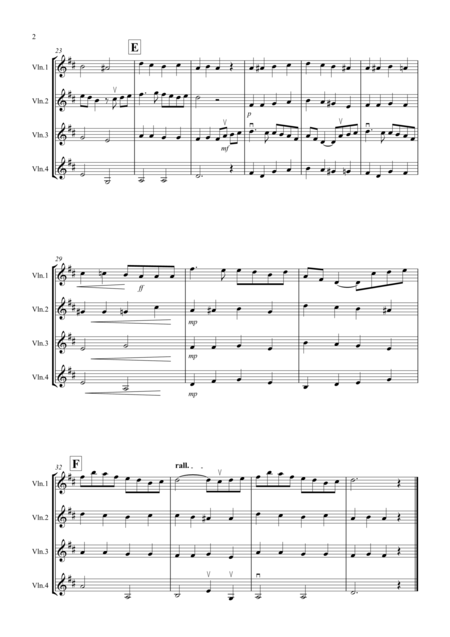 Danny Boy For Violin Quartet Page 2