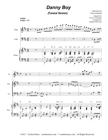 Danny Boy Funeral Version Duet For Violin And Cello Page 2