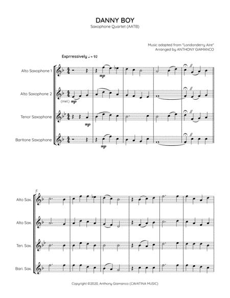 Danny Boy Saxophone Quartet Page 2