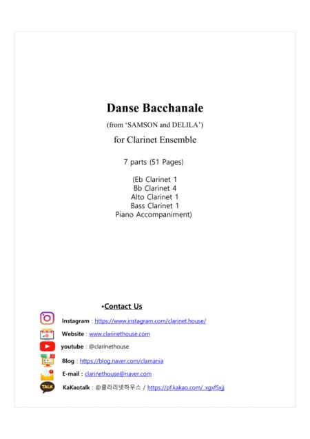 Danse Bacchanale For Clarinet Ensemble From Samson And Delila Page 2