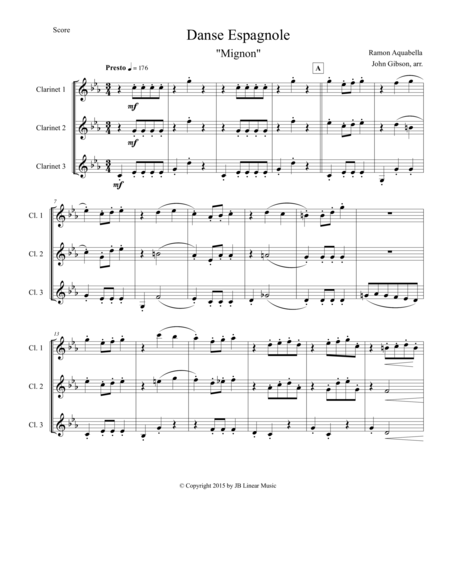 Danse Espagnole For Clarinet Trio Page 2
