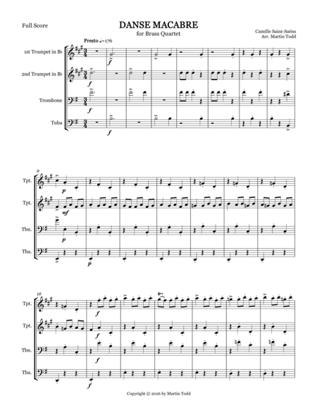 Danse Macabre For Brass Quartet Page 2