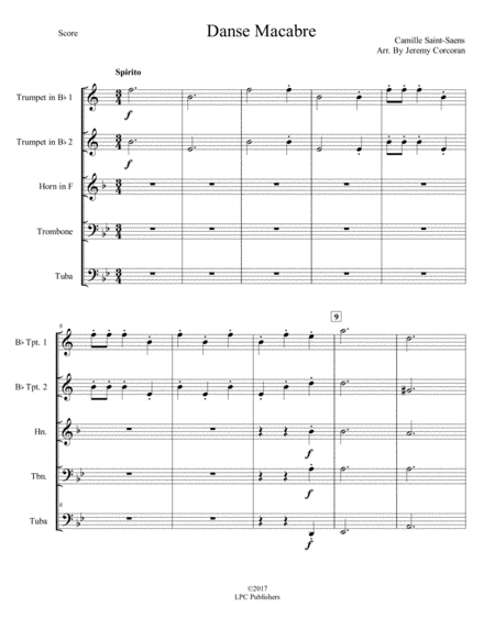 Danse Macabre For Brass Quintet Page 2