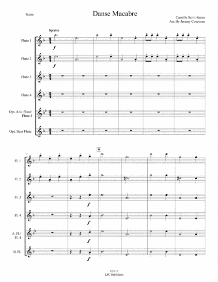 Danse Macabre For Flute Quartet Or Flute Ensemble Page 2