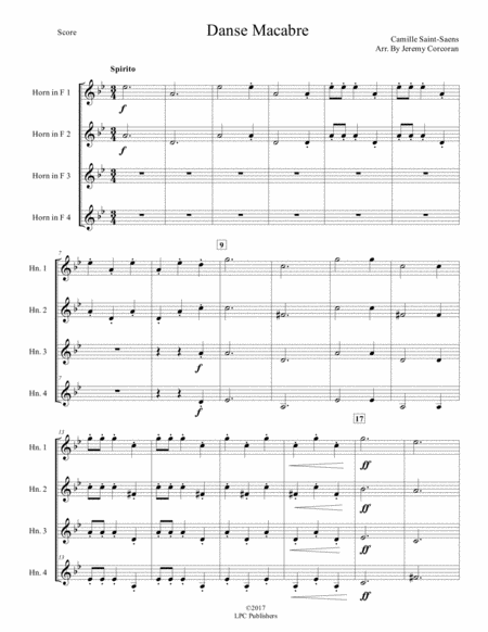 Danse Macabre For French Horn Quartet Page 2