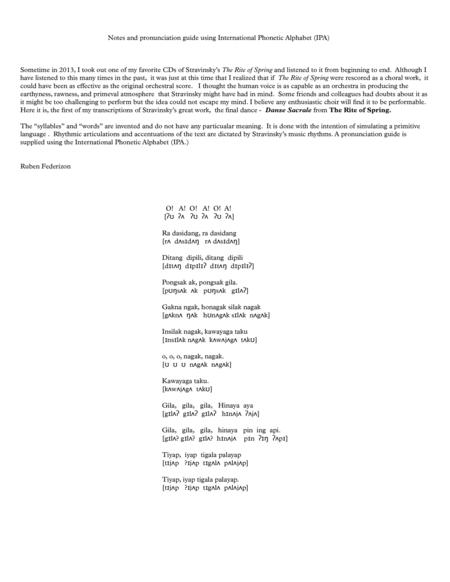 Danse Sacrale From The Rite Of Spring Satb A Cappella With Divisi And Soloists See Description Page 2