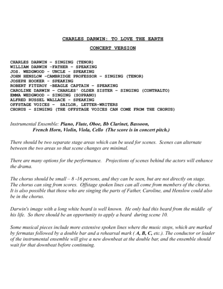 Darwin To Love The Earth A Concert Musical The Piano Vocal Score Page 2