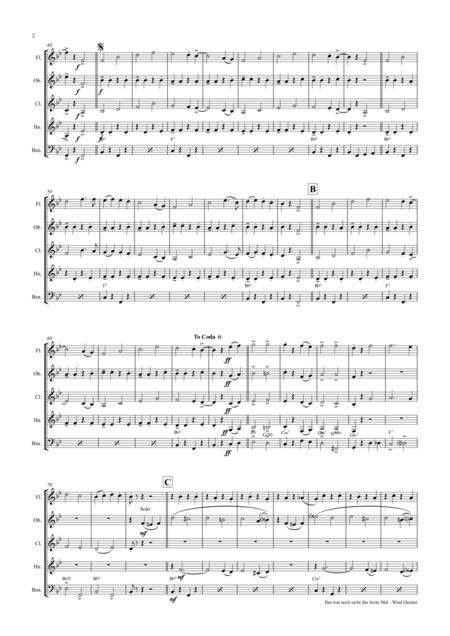 Das War Noch Nicht Das Letzte Mal German Polka Oktoberfest Wind Quintet Page 2