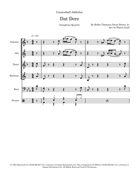 Dat Dere Saxophone Quartet Page 2