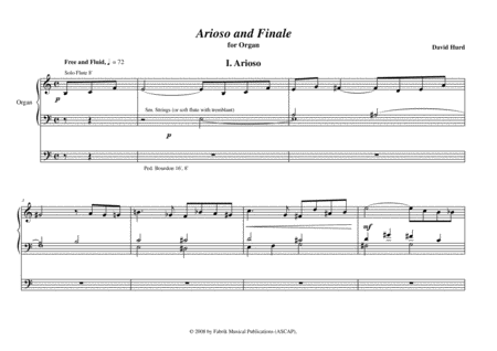 David Hurd Arioso And Finale For Organ Page 2