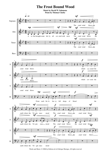 David W Solomons The Frostbound Wood For Satb Mixed Chorus A Capella Page 2