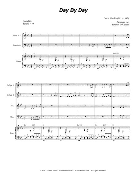 Day By Day For Brass Quartet And Piano Page 2