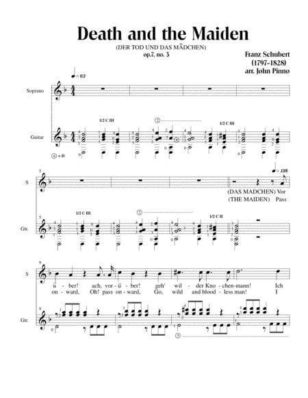 Death And The Maiden For Soprano And Classical Guitar Page 2