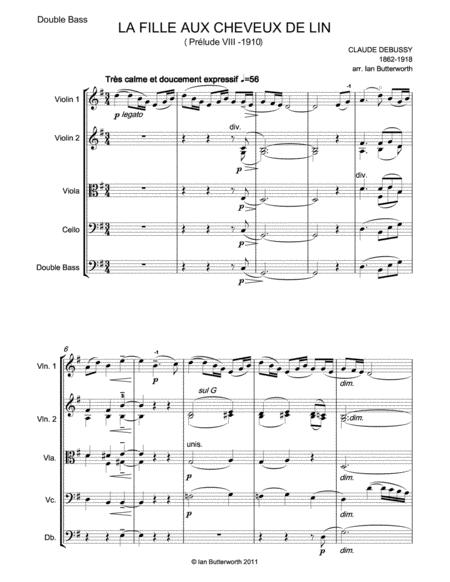 Debussy La Fille Aux Cheveux De Lin For String Orchestra Page 2