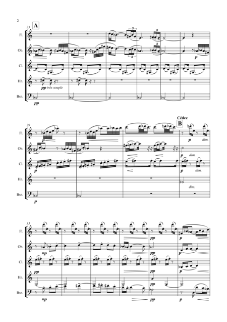 Debussy Piano Preludes Bk 1 No 2 Voiles Wind Quintet Page 2