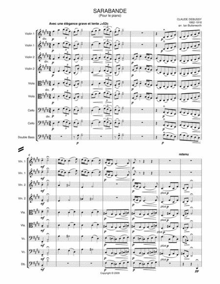 Debussy Sarabande From Pour Le Piano For String Orchestra Page 2