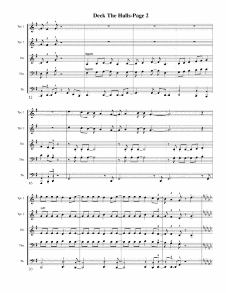 Deck The Hall For Brass Quintet Page 2